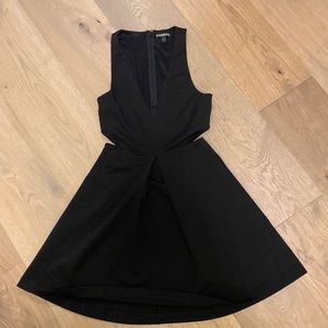 Express cutout a-line mini dress